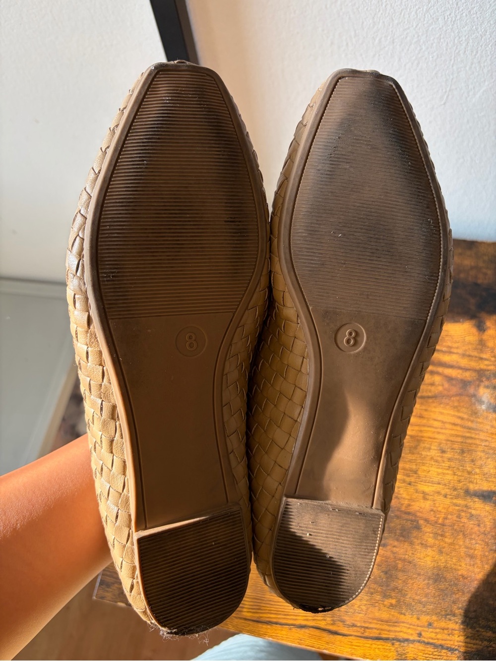 Universal Thread Woven Tan Women's Slip-On Flats - Picture 5 of 5